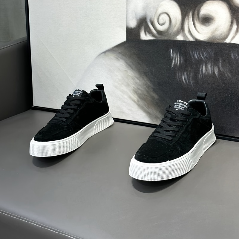 Image of Sneakers, Men's Skate Shoes 2024 Spring New Arrival, Korean Style Casual Shoes With Upper, Breathable Soft Sole, Comfortable, Fashionable, Versatile Sports Shoes For Men