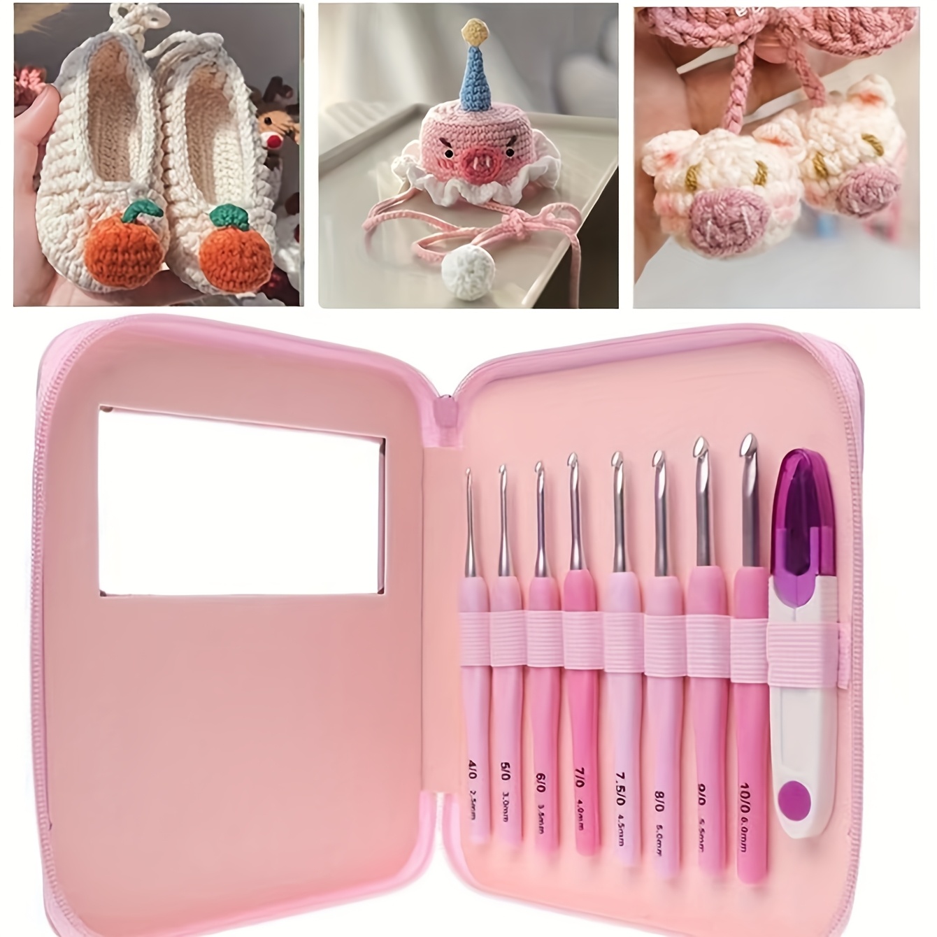 27 Pcs Crochet Hook Set Huge Crochet Hooks Huge Crochet Needles With Ergonomic Crochet Hooks Stitch Markers Sewing Needles Crochet Needle Case Yarn