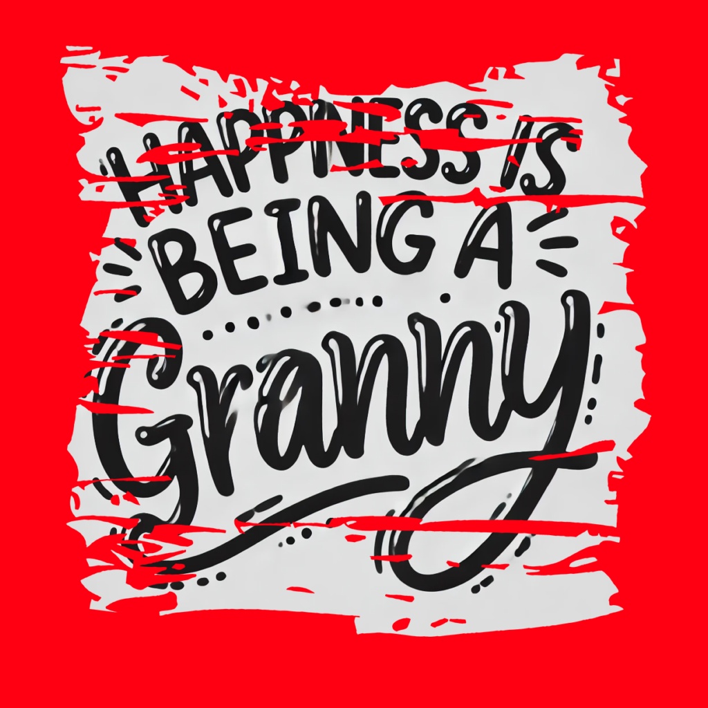 

1pc " A Granny" Iron-on Heat Transfer For Decoration - Washable Polyurethane Transfer For T-shirts, Sweatshirts, And Cushions -