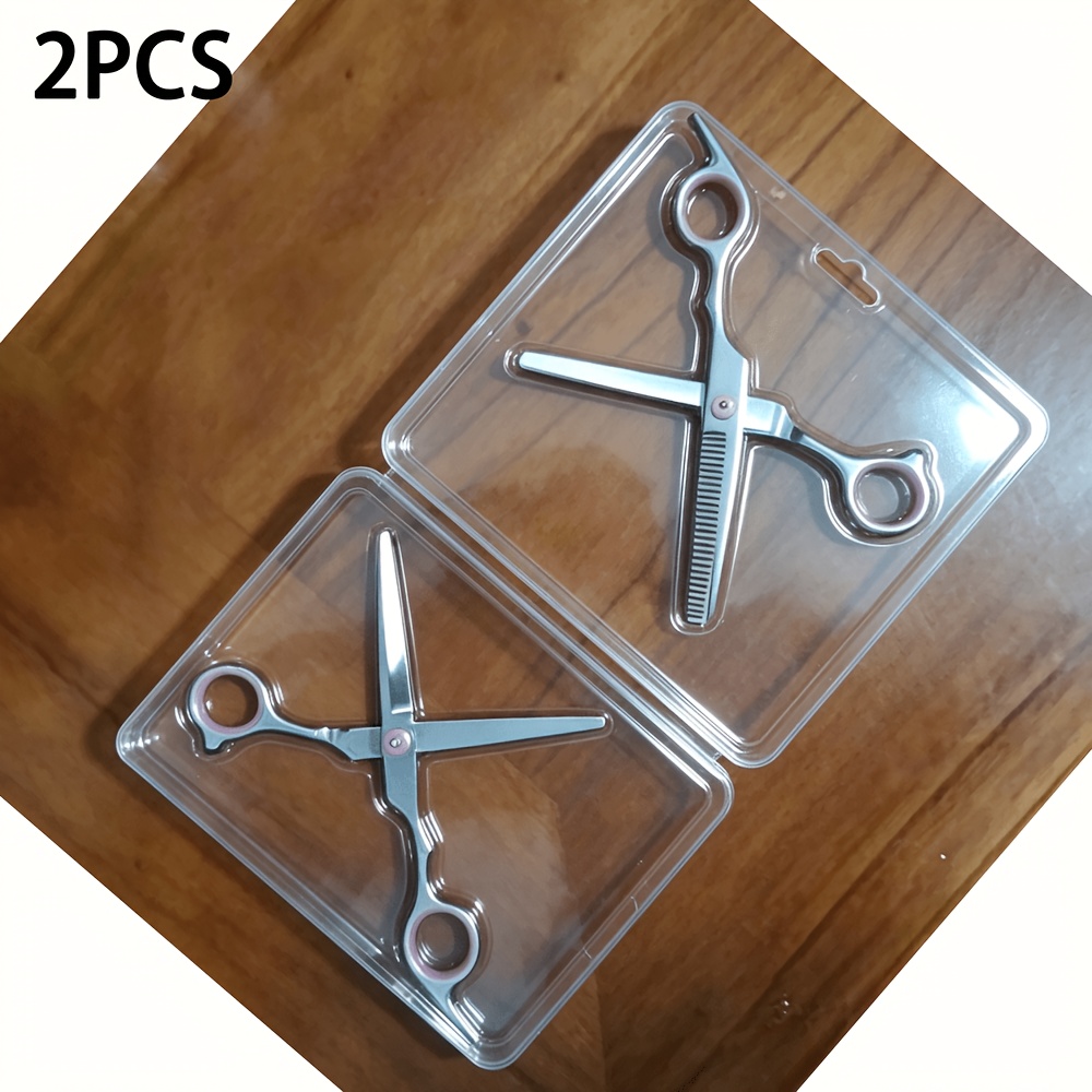 TEMU 2pack Pet Grooming Scissors, Shears Set For , Stainless Steel Safety Round Tip Sharp , For Home Grooming Travel Vet , Trimming Shaping & Styling