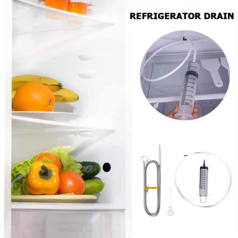 5pcs Refrigerator Drain Hole Cleaner Set ? Easy Unclogging Tools with Measurement Markings, Keeps Your Fridge Fresh and Clean