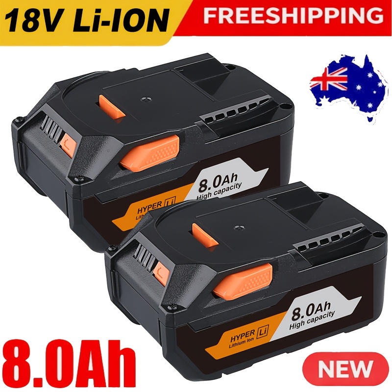 TEMU 1-2pack 8.0ah R840087 Lithium Replacement For Battery For Battery 18v R840085 R840087 R840083 R840086 R840089 Ac840085 Ac840086 Cordless Drill