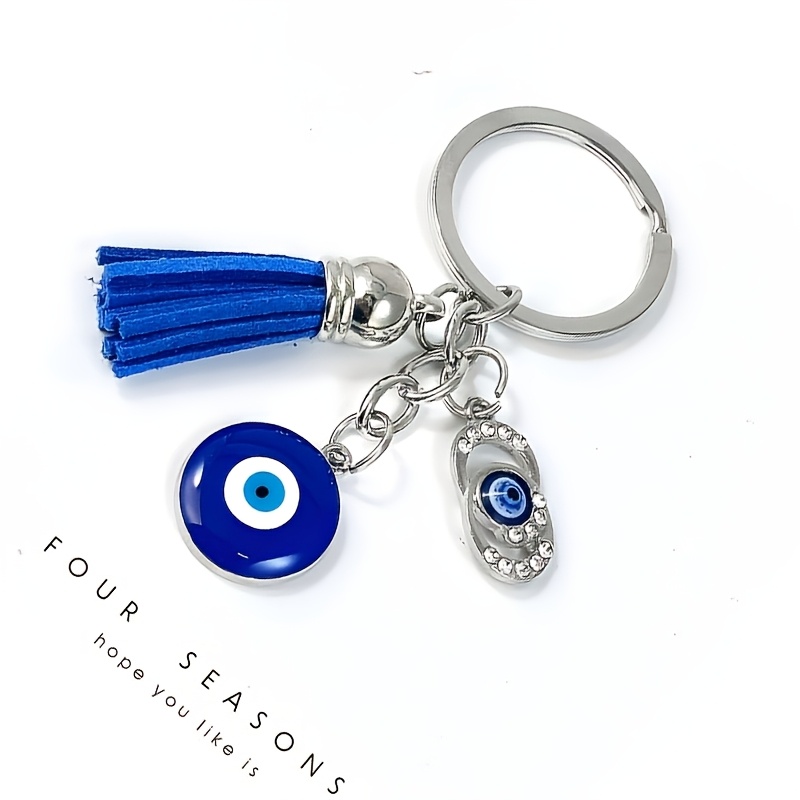 TEMU 1 ciondolo a forma di occhio turchino , , mascot, portachiavi con occhio turchino, ciondolo per borsa