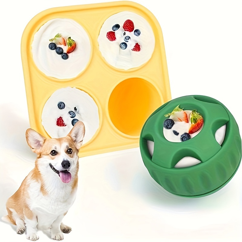 

Dog Chew Toys For Pupsicle And Treat Tray - Long-lasting Fillable Treat Toy And Silicone Molds For Dog Treats - Reusable, Dishwasher Safe - For Small Medium Dogs 10-25 Lbs, Green