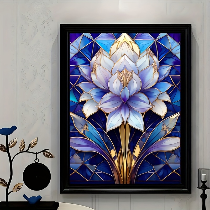 5D Diamond Painting,Peinture Diamant Adulte, Fleur Murale Décoration Complet Vase,(35x35 Cm