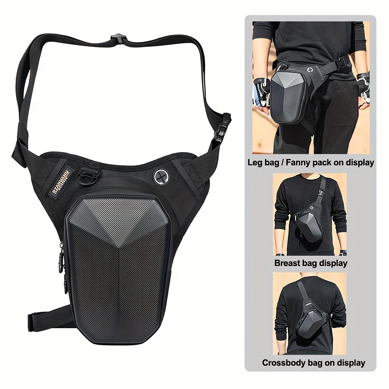 waterproof waist pack high volume adjustable hard shell multi application for motorcycle mountain bike road bike outdoor camping details 3