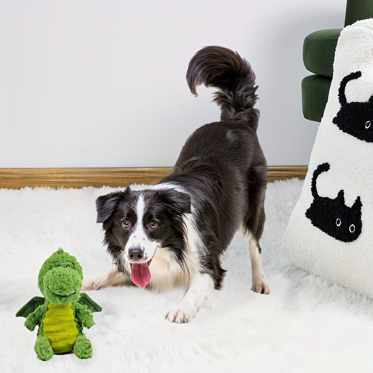 1pc Dog Toy, Dog Stuffed Toy, Stuffed Dinosaur Toy, Pet Stuffed  Toys, Pet Stuffed Dinosaur Toys, Interactive Dog Teeth Training Chewing