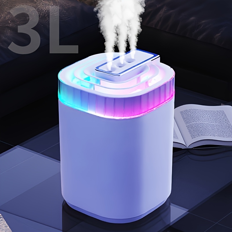 3l large capacity 3 nozzle humidifier portable desktop humidifier multifunctional atomizer large capacity home high fog desktop humidifier suitable for bedroom and desktop humidifier home bedroom humidifier