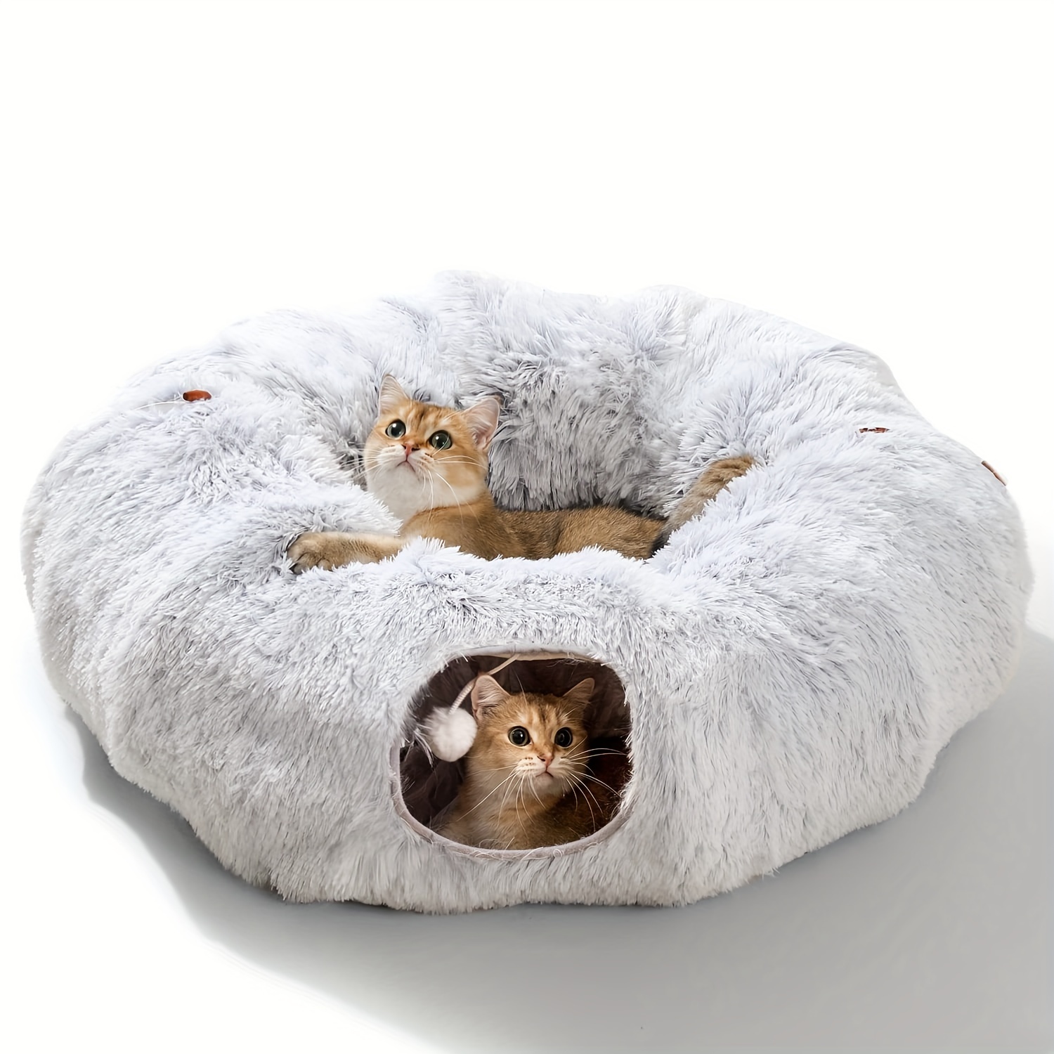 

Plush Cat Nest - Ultra-soft, Warm, Foldable, And Interactive Tunnel Channel For Pet Cats And Small Dogs, Washable And Easy To Store, Stimulates Mental And Physical Activity