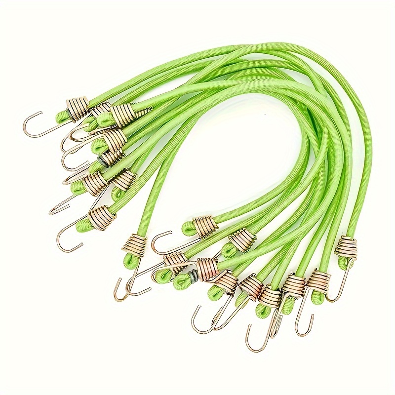 

6/12/24pcs 10in/24.89cm Luggage Ropes, Bungee Cords, Strong Luggage Straps With Hooks, For Camping Bike Van Cover Fastening Luggage.