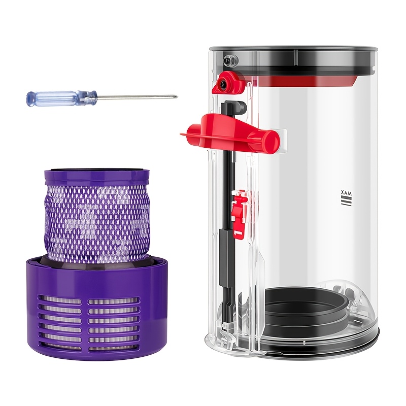 TEMU Cestino di ricambio aggiornato compatibile solo con i modelli Dyson V10 SV12 Animal e , cestino a bocca larga per la parte n. 969509-01 con 1