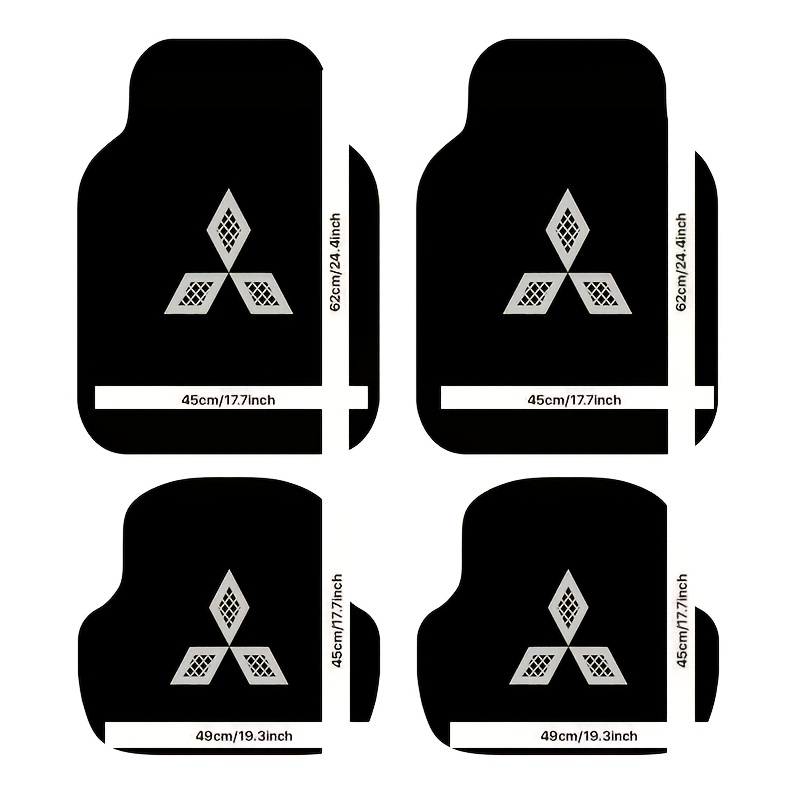 TEMU Suitable For 2d Design Flat Car Floor Mat Set, 4pcs Set - Made Of Durable, Suitable For A Wide Range Of Car Models And Suvs, Stylish Design With