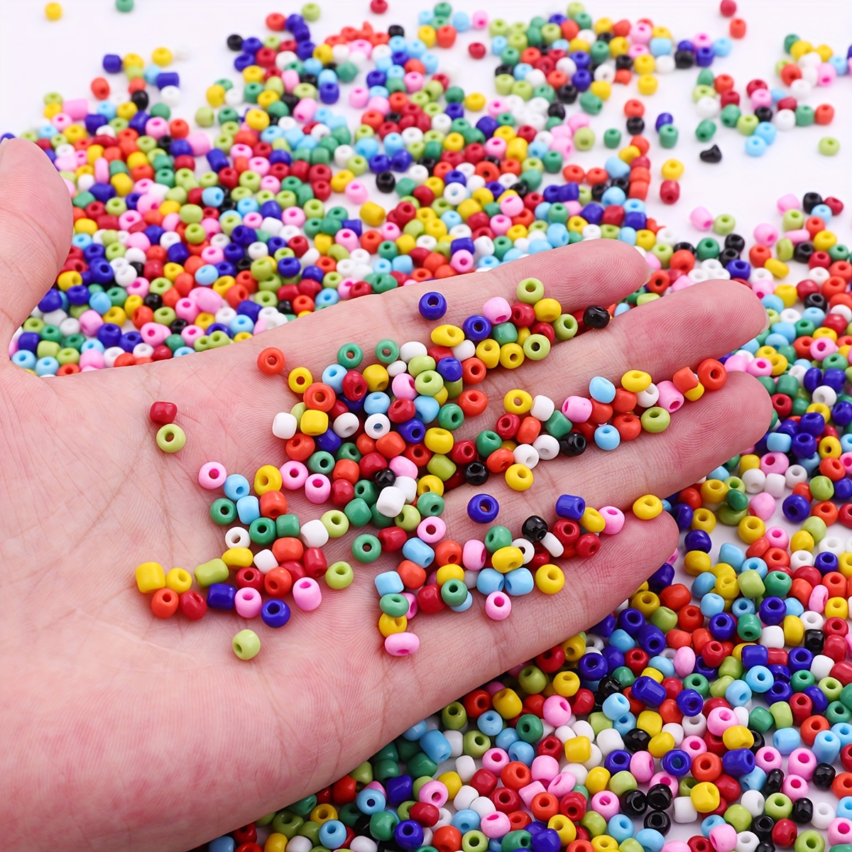 250/620/1000pcs Solid Color Glass Enamel Beads