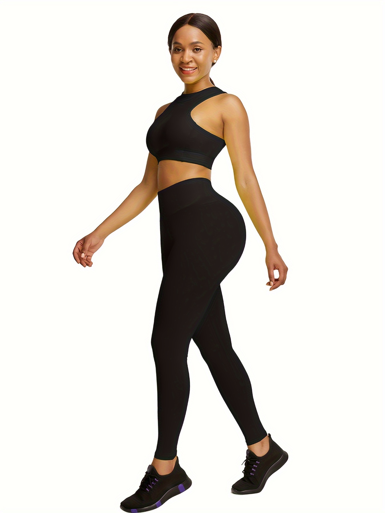 2pcs Sleeveless Tank Top & Leggings Shaping Bodysuit, Tummy Control Slip  Body Shaper, Women's Underwear & Shapewear