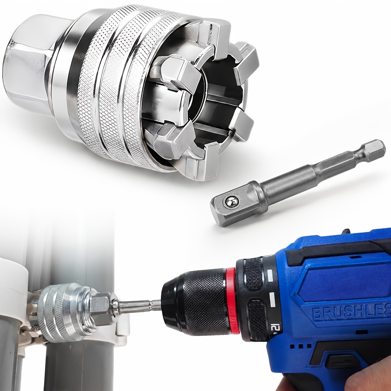 TEMU 2pcs/set Multi-functional Universal Socket Wrench Tool - 10mm-19mm Adjustable Multi-functional Socket For 3/8" Drive Ratchet, Torque Wrench And