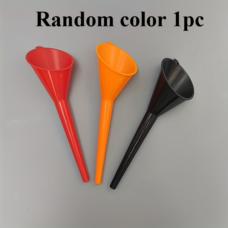 TEMU 1pc Plastic Engine Funnel, Motorcycle And Car Fuel Filling Tool, Anti-spill Long Spout Oil Funnel, Gasoline Dispensing Tool, Auto Parts, Random