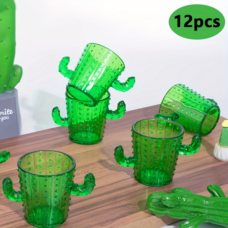 12pcs Cactus-Shaped Shot Glasses - 2oz Durable Plastic Tequila Cups with  Flower Handles, Reusable & Dishwasher Safe, Ideal for * de Mayo, Bachelor &  Carnival Parties, Cactus Party Decor for ...