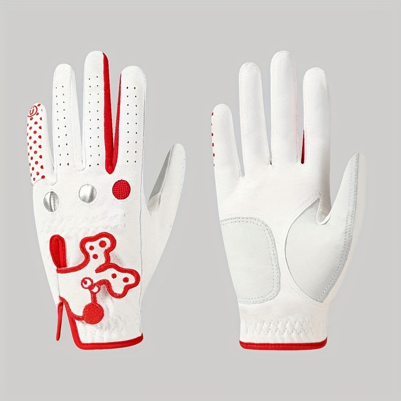 TEMU Women's Golf Gloves High Quality & Pu Coated Suitable For , Non-slip Wear-resistant Soft Breathable Gloves With Pu Coating For Enhanced Grip,