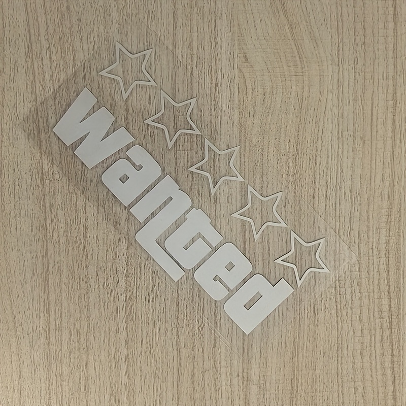 1pc Car Sticker; Bumper Decal; Edition Wanted Car Window And Bumper Sticker - Waterproof Vinyl Decal