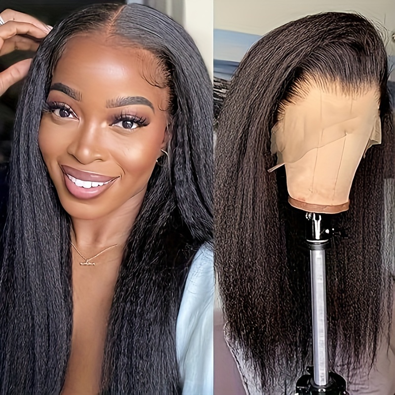 

Kinky Straight Wig Human Hair 13x4 Lace Front Wig Yaki Straight Human Hair Wigs For Transparent Hd Lace Front Wigs Human Hair