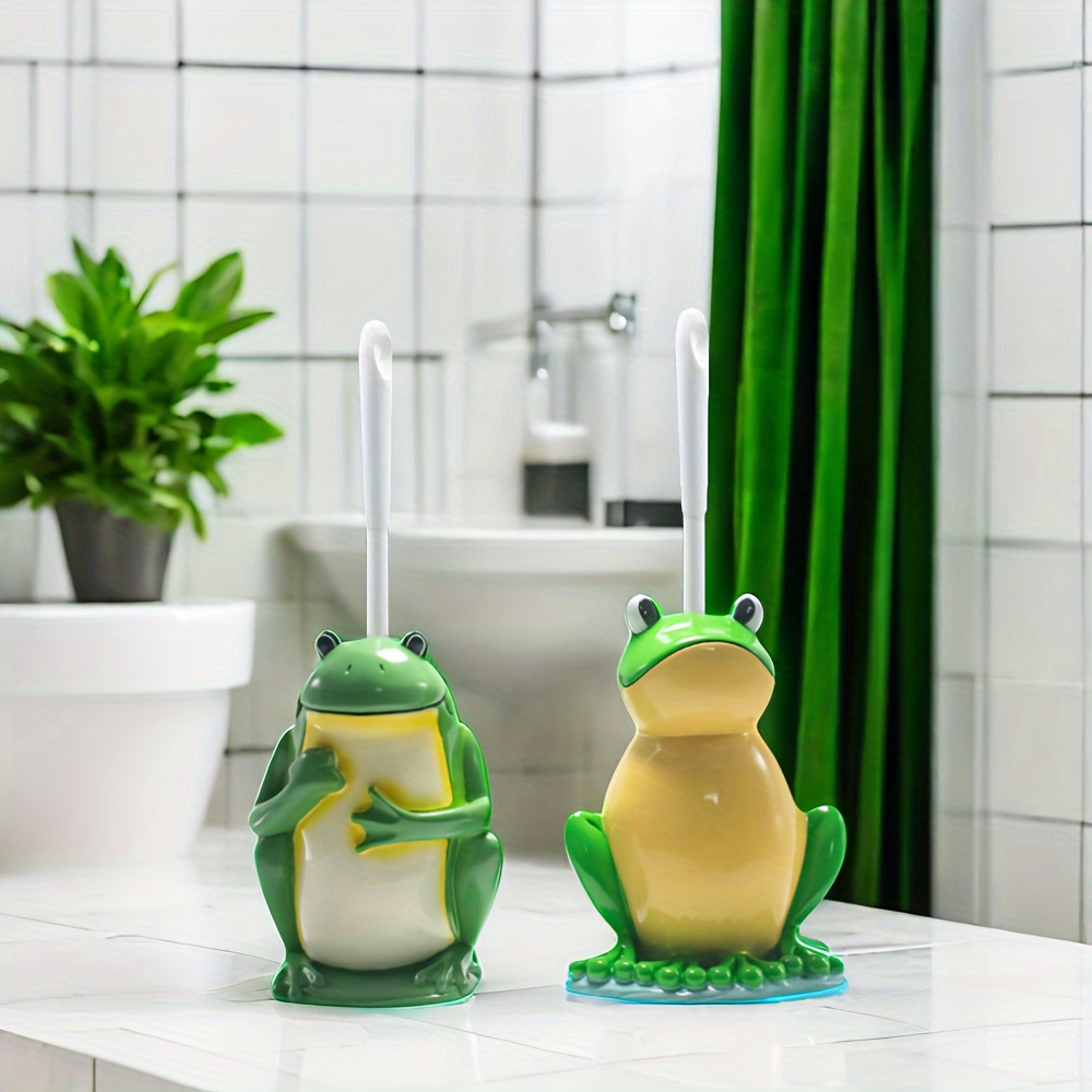 animal frog shape toilet brush holder compact size toilet Temu Canada