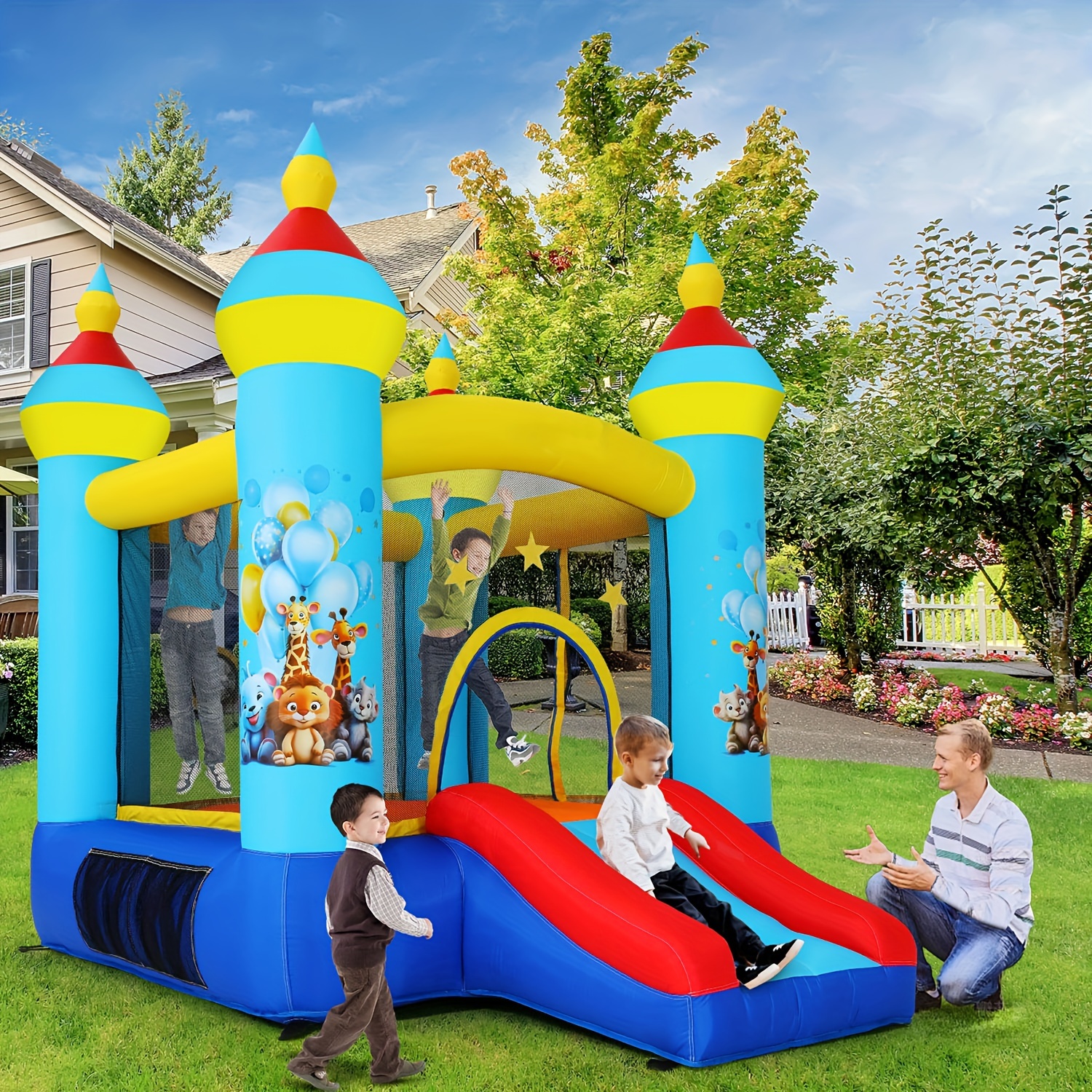 bounce house inflatable bouncer air blower Temu