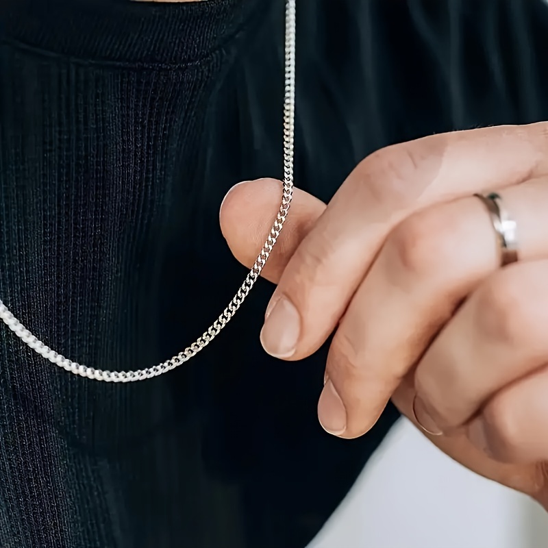 1pc Minimalist Men's Necklace Hip-hop Jewelry Stainless Steel Chain Fashion