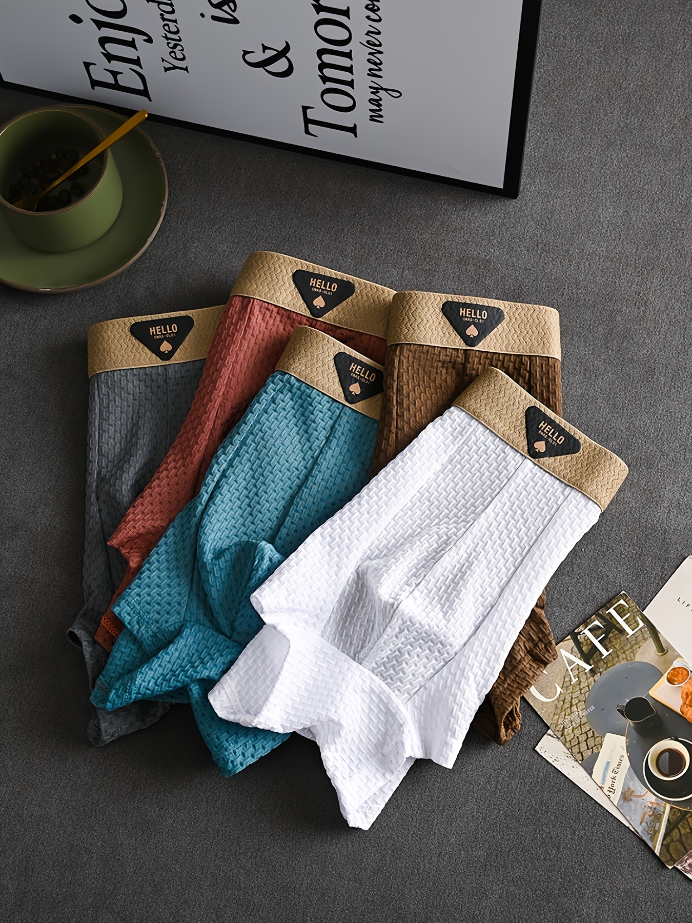 1-pacote de cuecas boxer masculinas ice   fiber sem costura -     para   as  , sem linhas visíveis, cores sólidas múltiplas ( ,  ,    ) - roupa íntima elástica e   para uso casual &  ,     e  , lavagem à mão, cuecas boxer fashion masculina 8