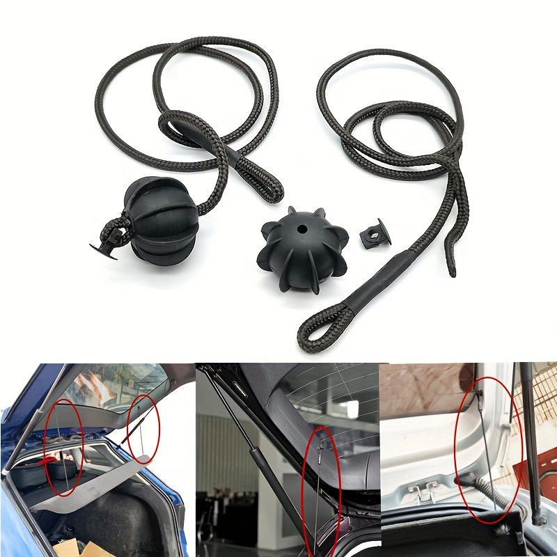Parcel Tray Ropes Car Trunk Rope Strap Car Trunk Parcel Shelf Rope Strap - Black Plastic ...