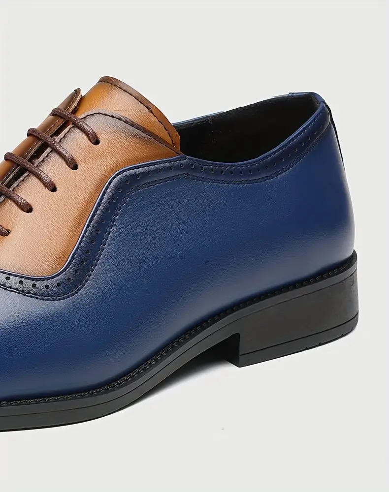 mens business formal lace up blue stylish new casual shoes comfortable durable and slip resistant rubber sole 68625 Product details 3