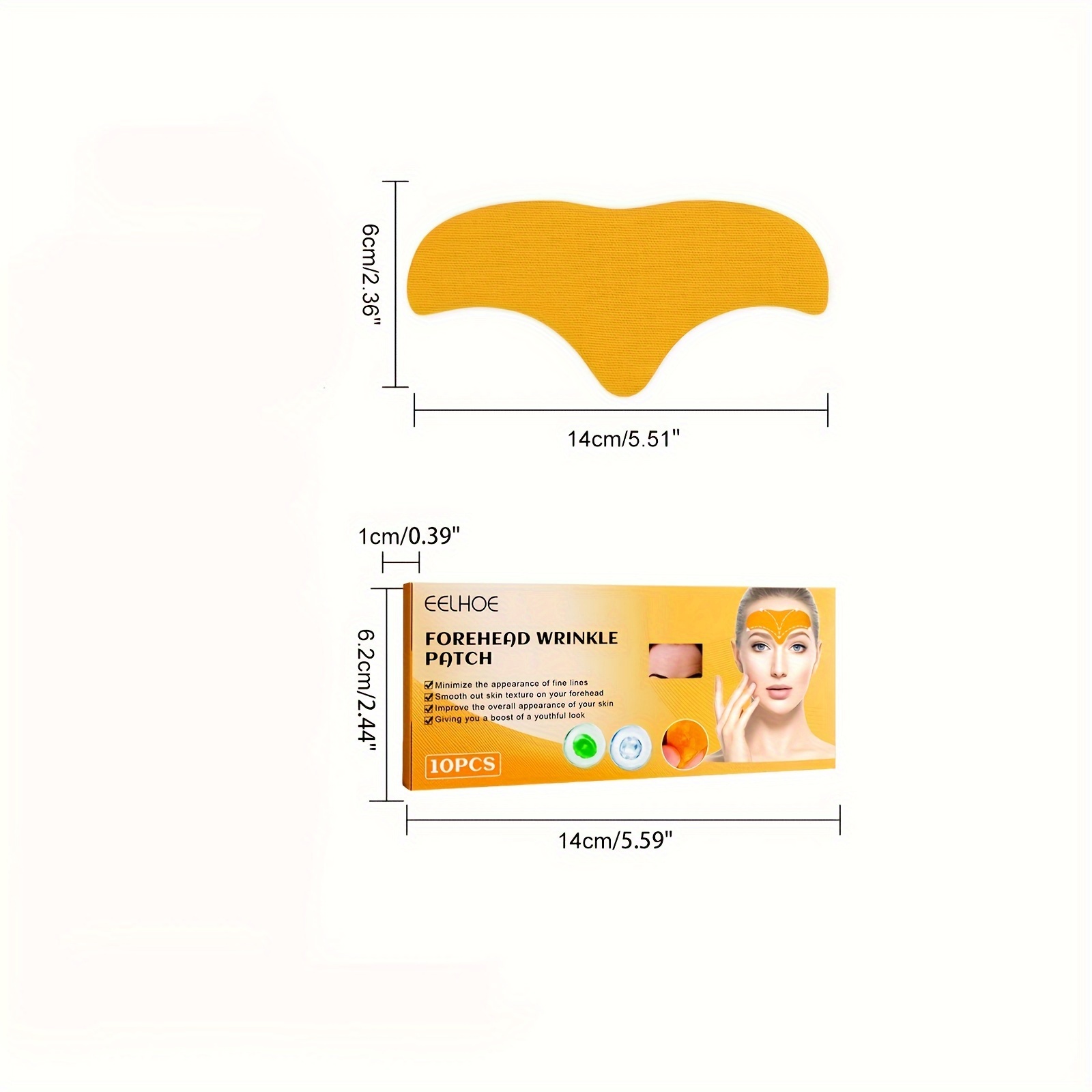 10pcs, Frontal Firming Patch, Smoothes And Softens Forehead Skin, Lifts And Tightens The Face
