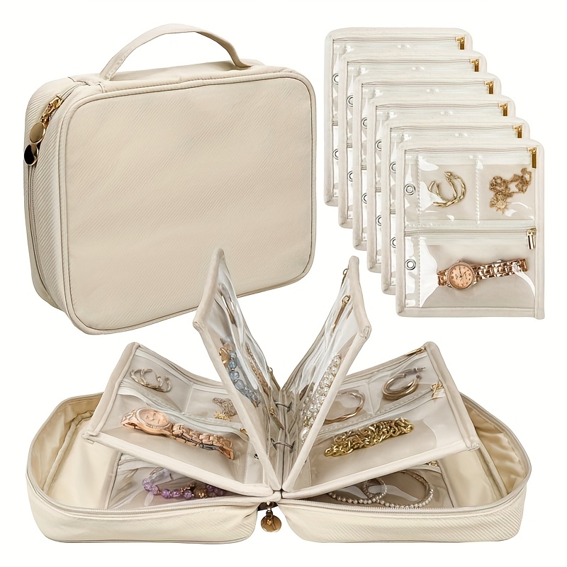 reise schmuck organizer tasche 6 transparenten