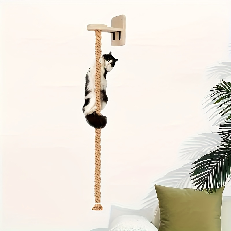 TEMU Cat Climbing Frame, Towering Above The Sky, Solid Wood Cat Climbing Frame, Sky Rope, Large Cat Rope Ladder, Cat Jumping Platform Set