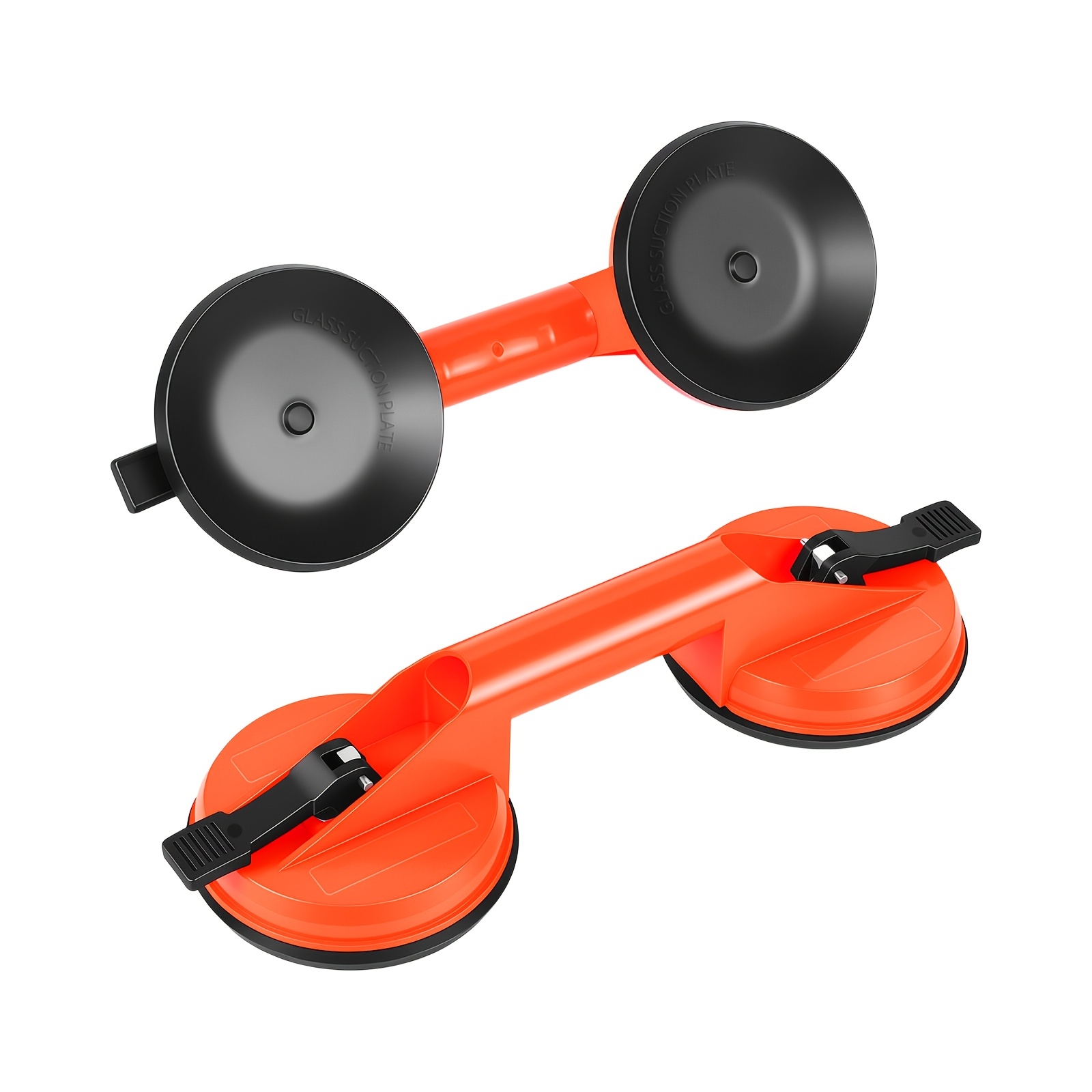 Image of Glass Suction Cup, 4.7" 2-pack 100kg Load Capacity, Vacuum Suction Cup With Handle, Heavy Duty Industrial Suction Cup Lifter Tool For Glass, Granite, Tile, Lifting