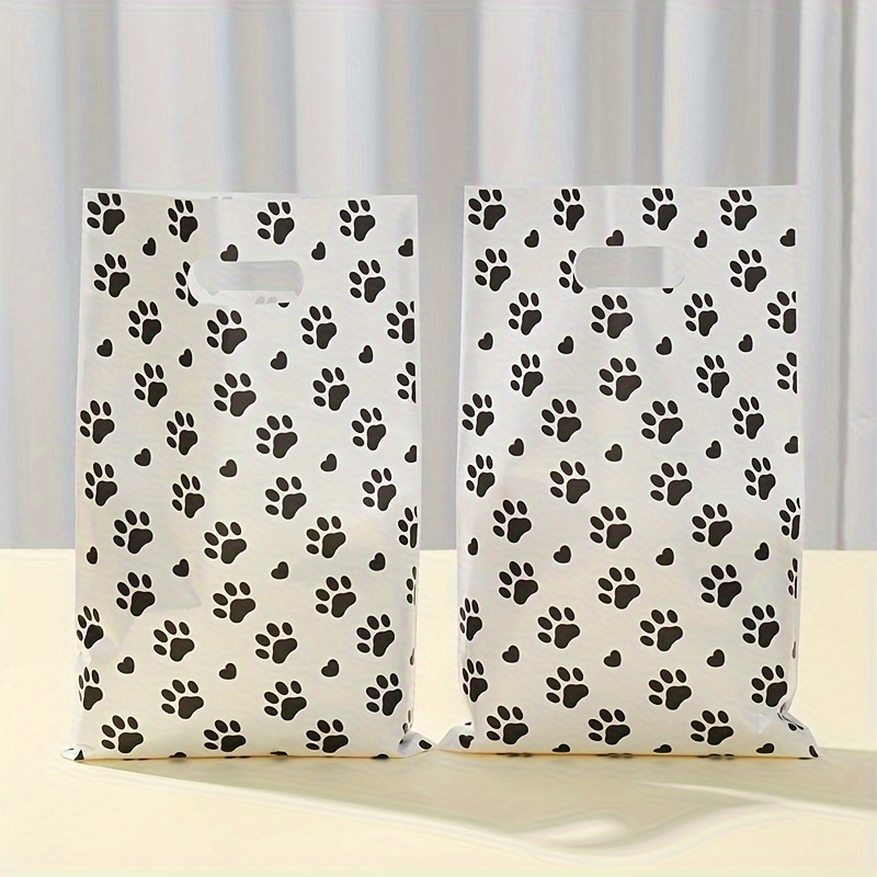 

10/25/50pcs Dog Paw Gift Packaging Bags - Reusable, , And Waterproof - Pet Dog Birthday Give Away, Holiday Gifts, And Party Favors