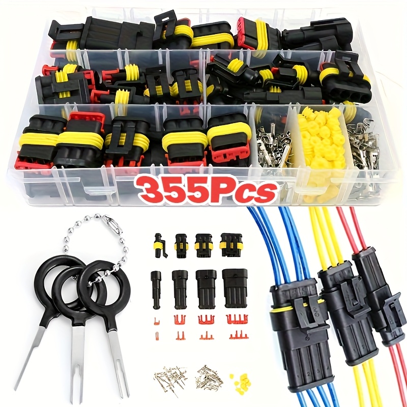 708PCS Car Waterproof Electrical Wire Connectors Plug Terminals