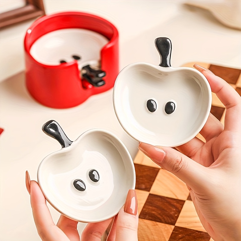 4pcs ceramic   dish set with collector cute round snack dish with     home decor   room use   dish   design ceramic dish Product details 4