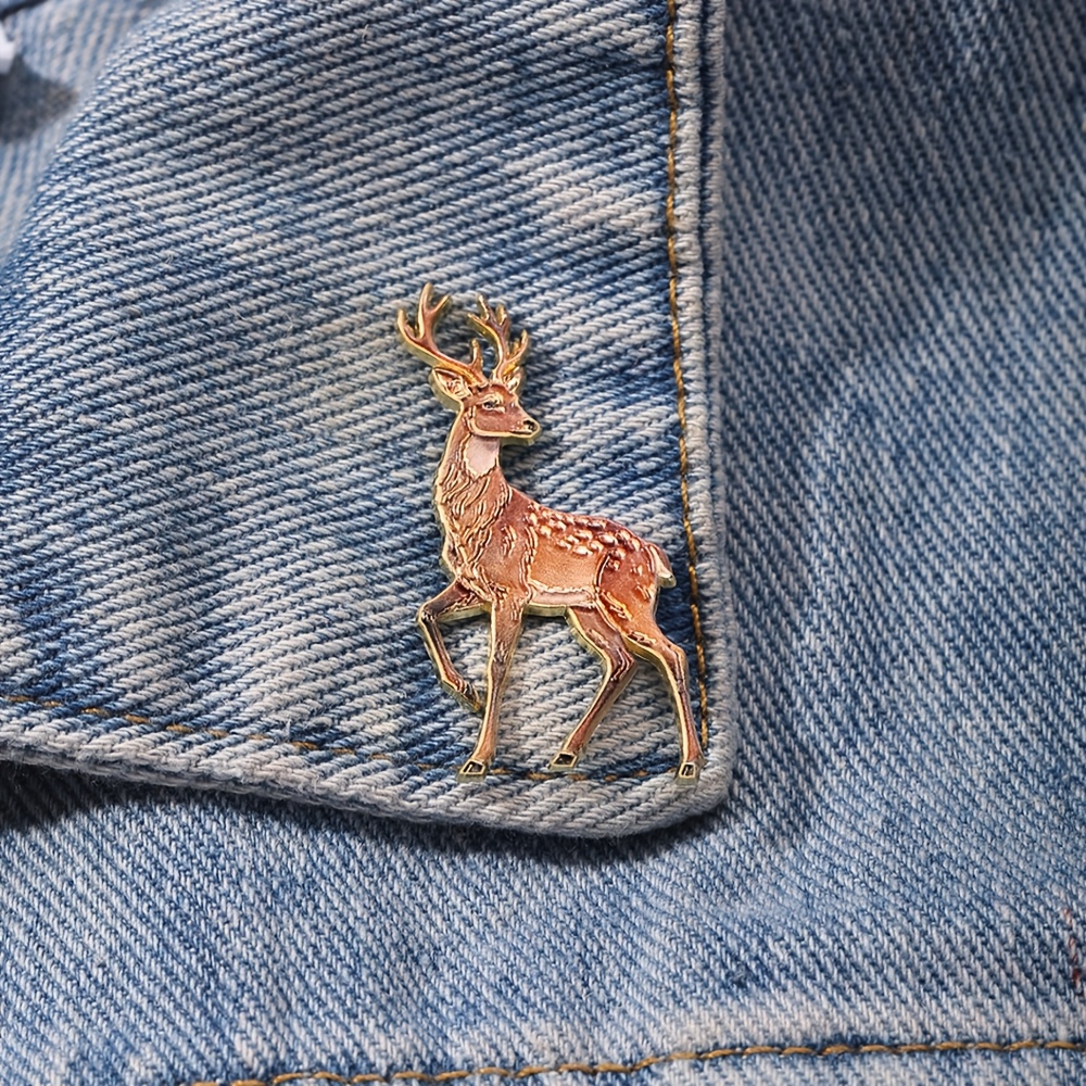 E-shop Hirsch-Emaille-Broschennadel, modische Dinosaurier-dekorative Broschen, Revers- Taschenabzeichen, Schmuckgeschenke