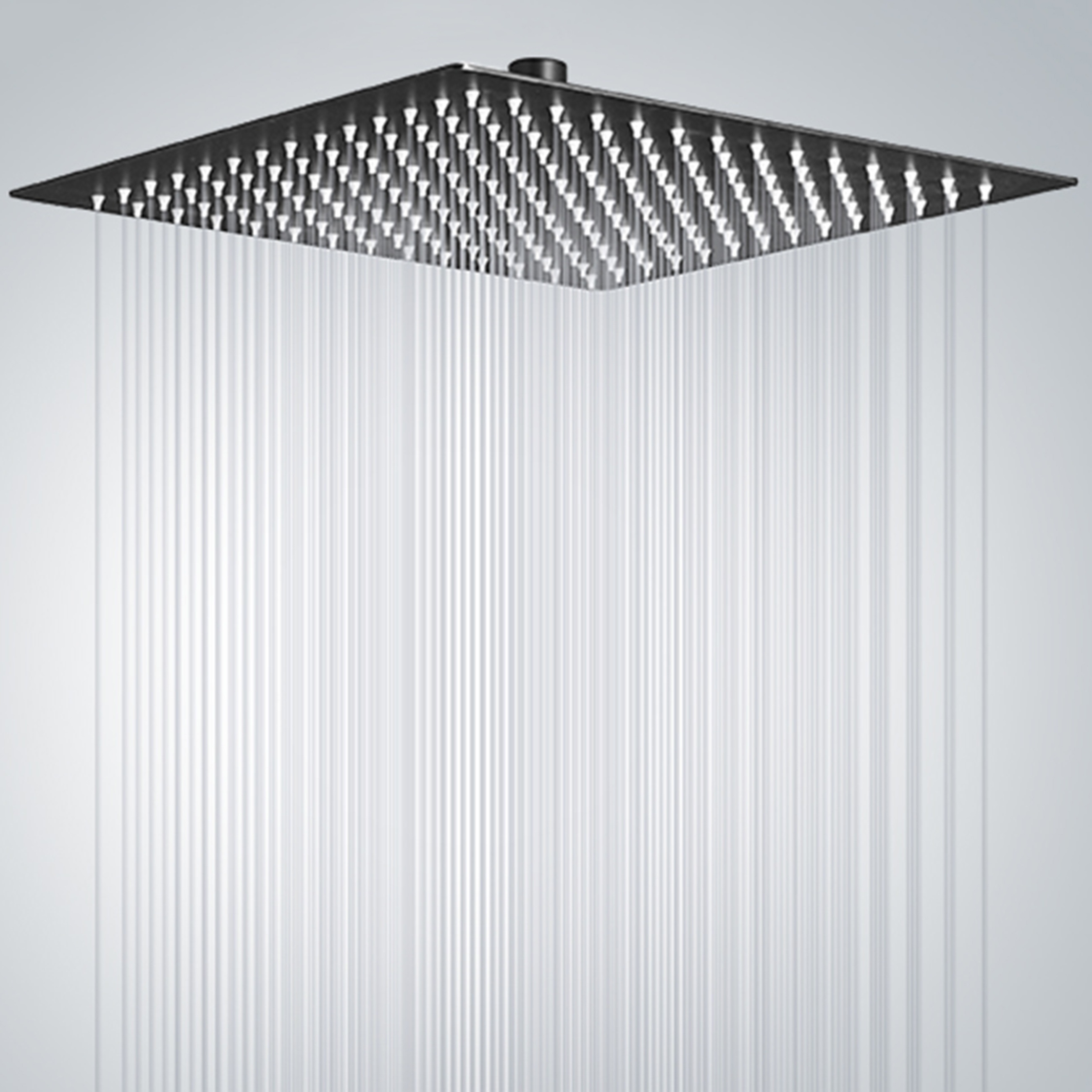 

High-pressure Rainfall Shower Head - Stainless Steel, Rust-proof With 8", 10", 12" Options, Matte Black Finish, Ideal For Rvs & Accessories