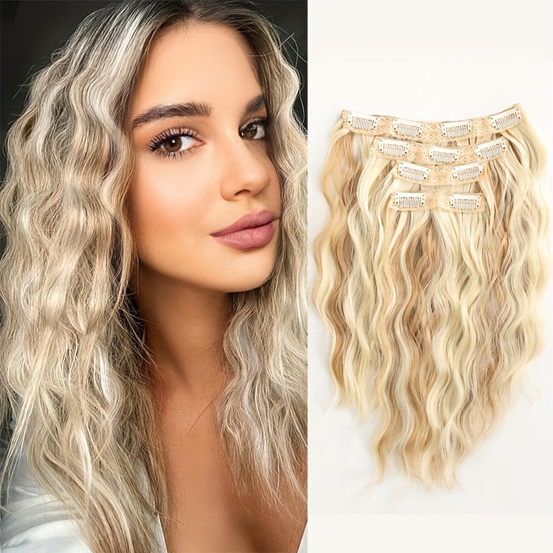 clip in hair extensions 12inchshort curly wavy brown hair Temu