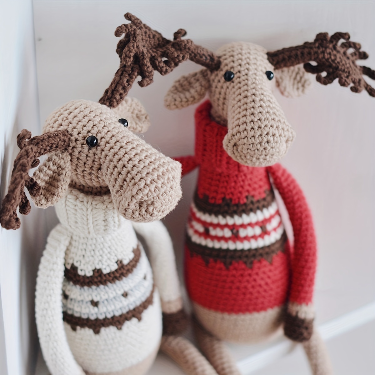 

Diy Crochet Moose Kit For Beginners - Complete Fabric Deer Crochet Set With Instructions - No Feathers, Electricity-free Knitting Pack For Adults - Ideal Christmas Gift For