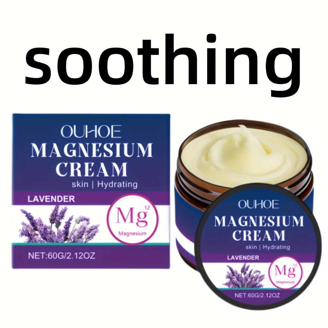 TEMU This Magnesium Cream, Weighing 2.12oz, Is Lavender And Coconut Oils. Perfect For Your Wrists And Knees. With Its Mild Ingredients, Great For