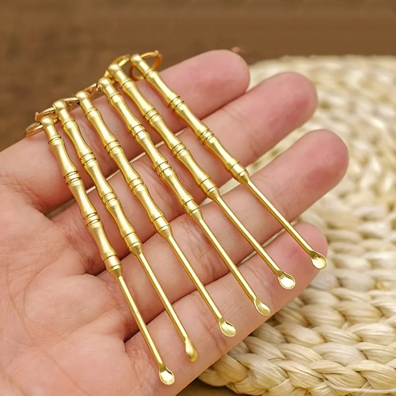 6pcs Creative Handmade Ear Picks, Exquisite And Beautiful, Suitable For Old-fashioned Adult Keychain Ear Picking Tools