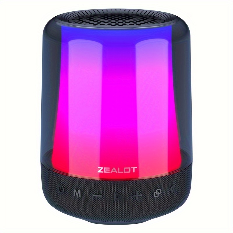 * S66 30W wireless speaker with 11 types of melody glass lights, outdoor  portable bass speaker, dual pairing, 3600mAh battery, 12 hour playback t