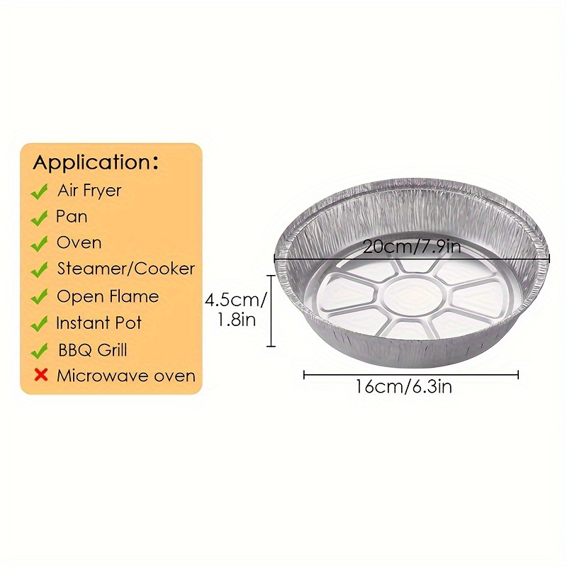 10/20pcs Disposable Tinfoil Plate, Mini Pie Pan, Aluminum Foil Plate