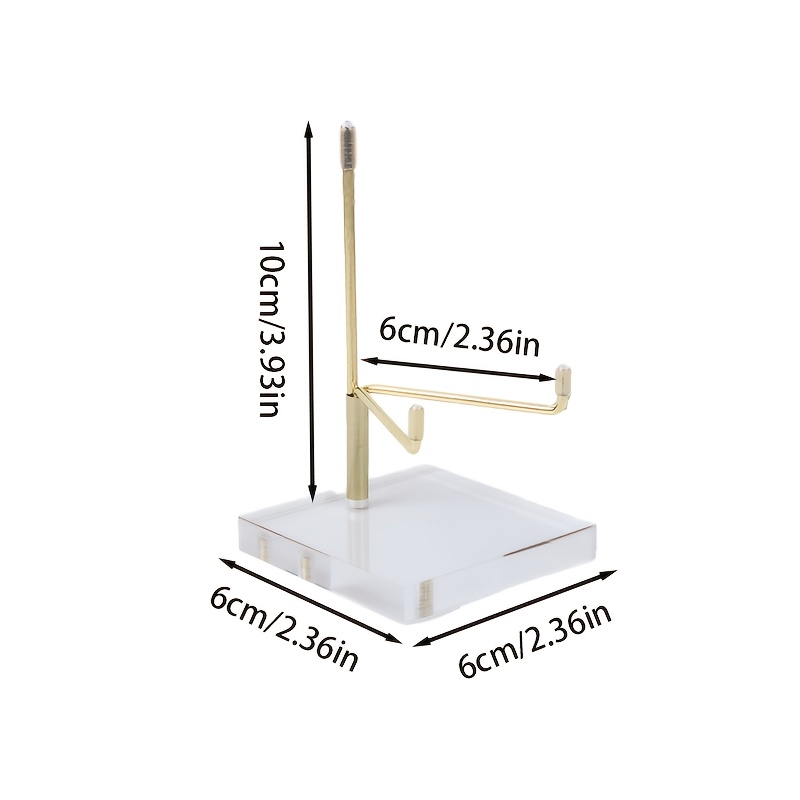 TEMU 6pcs Acrylic Crystal Display Base, Adjustable 6cm/2.36in Acrylic Display Stand, Suitable For Crystal Rough Collection Display, Ornament Display,