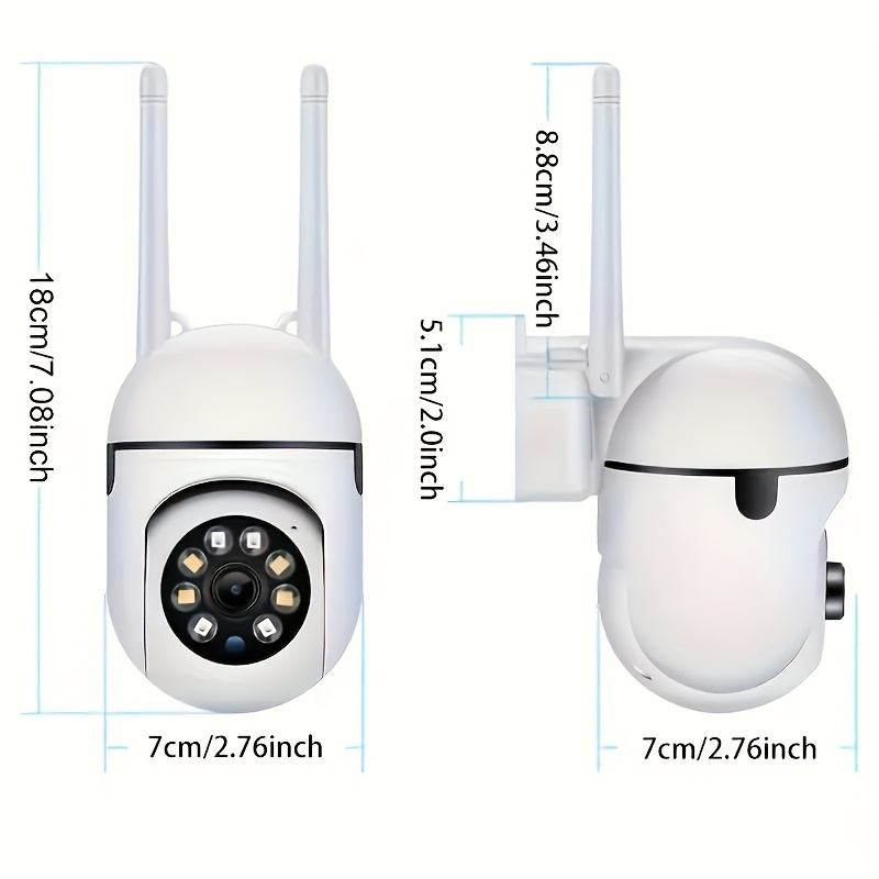 4pcs 1080P/5G Wireless WiFi Camera/color Night Vision/two-way Audio/360-degree Pan/tilt/zoom, AI Motion Tracking And Detection/home Security Monitoring/spotlight, And Alarm/cloud Storage And SD Card Storage.., Property Protection 2 4pcs 1080P/5G Wireless WiFi Camera/color Night Vision/two-way Audio/360-degree Pan/tilt/zoom, AI Motion Tracking And Detection/home Security Monitoring/spotlight, And Alarm/cloud Storage And SD Card Storage.., Property Protection - Image 2