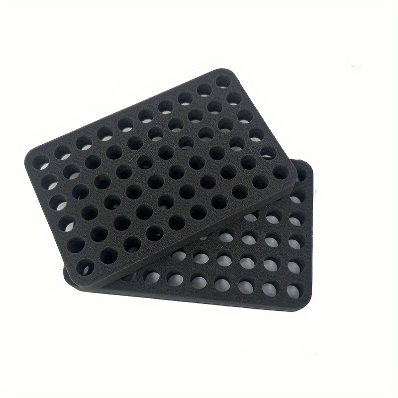 Image of 2pcs 60-slot Large Capacity Foam Pad Holder - Organize Rhinestones And Diamonds With Ease, Durable Plastic Construction, Perfect Storage Container For Diamond Painting Accessories