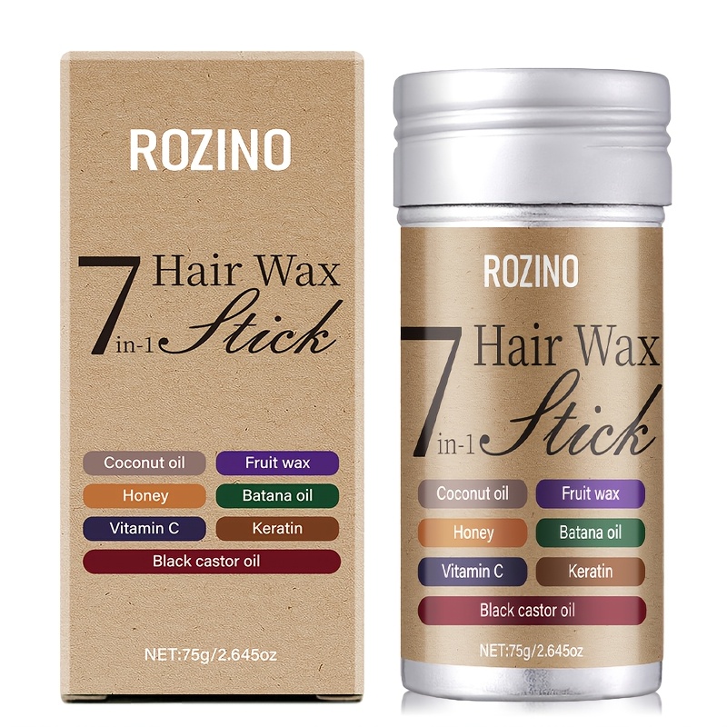 Image of 7-in-1 Hair Wax Stick: A Blend Of Coconut Oil, Honey, And Keratin For Nourishing Styling – Provides A Without , Perfect For Braids, Daily Control