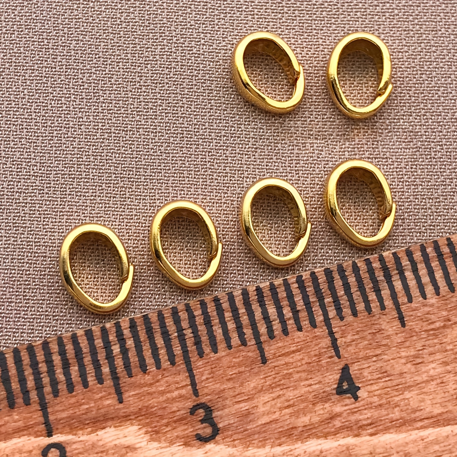 E-shop 15 Stück kupferbeschichtete, 18K vergoldenete, stark farbechte kleine Melonenkern-Schnallen, handgefertigte Halsketten, Armbänder,